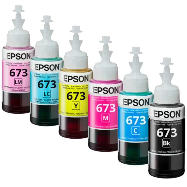 Epson EcoTank Ink Bottle – T664 / T673 / 003 / 001 Series (Original & Compatible)