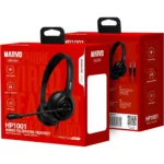 Marvo HP-1001 Classic Wired On-Ear Headset - Image 3